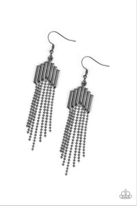 Radically Retro- Black Earrings