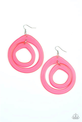 Show Your True Neons- Pink Earrings