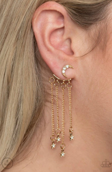 Cosmic Goddess- Gold Post Earrings