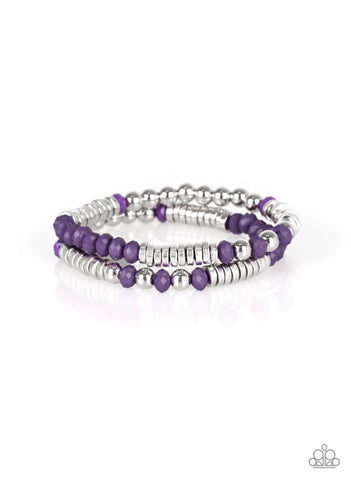 Downright Dressy- Purple Bracelet