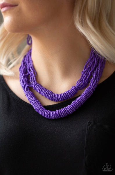 Right As Rainforest- Purple Necklace