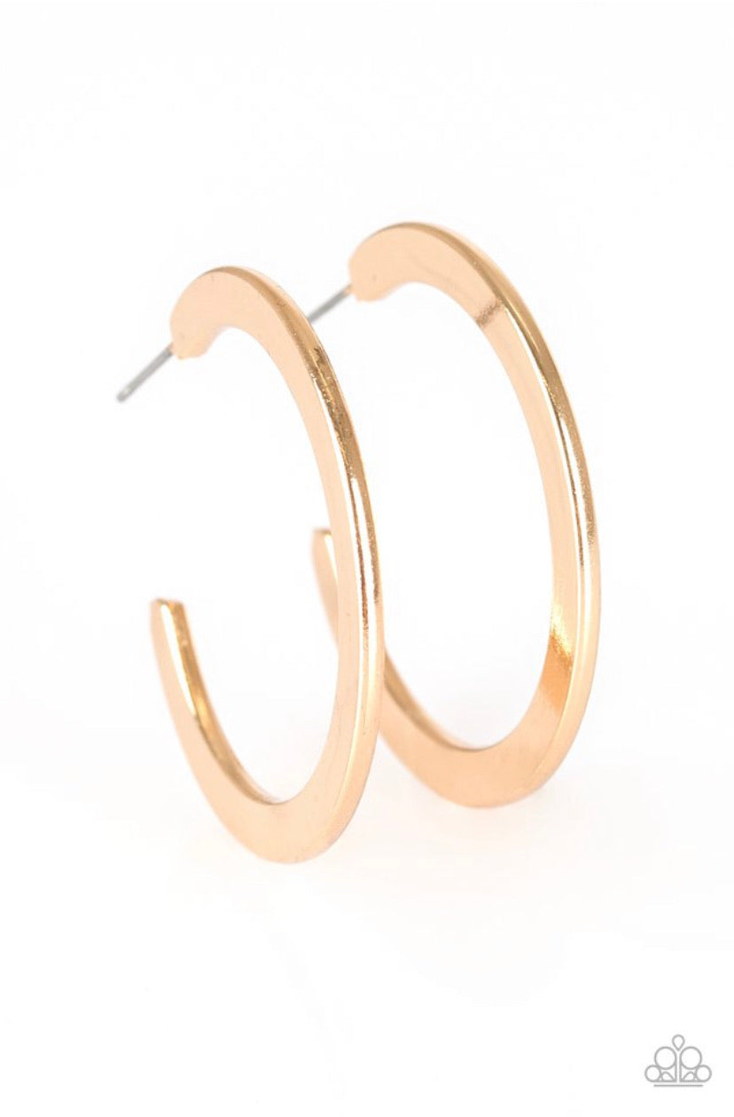 Be All Bright!- Gold Hoop Earring