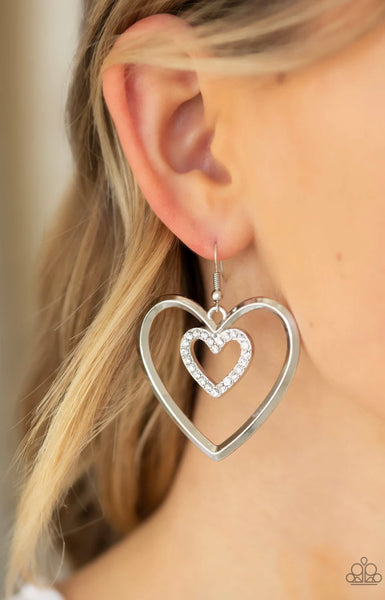 Heart Candy Couture- White Earrings