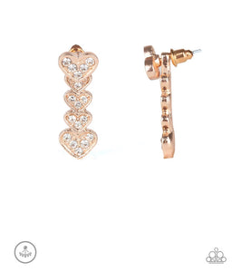 Heartthrob Twinkle- Rose Gold Post Earrings