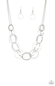 Space Walk- Silver Necklace