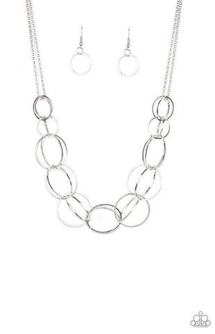 Space Walk- Silver Necklace