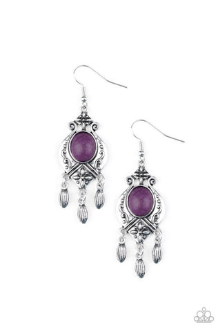 Enchantingly Environmentalist- Purple Earrings