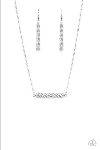 Timelessly Twinkling- White Necklace