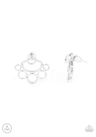 Completely Surrounded- Silver Earrings