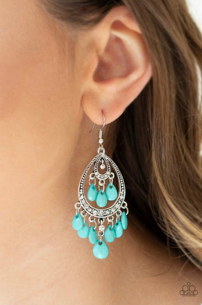 Gorgeously Genie- Blue Earrings