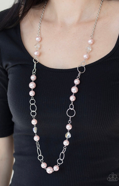 Prized Pearls- Pink Necklace