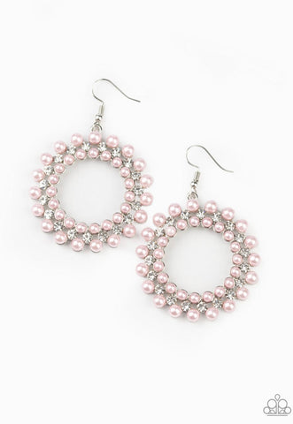 Pearly Poise- Pink Earrings