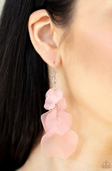 Fragile Florals-    Pink Earrings