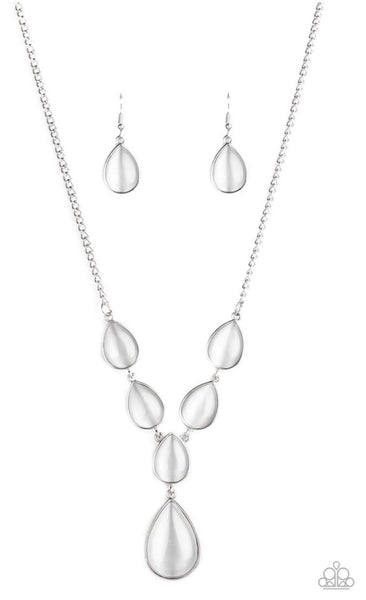 Dewy Decadence- White Necklace