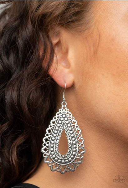 Texture Garden- Silver Earrings