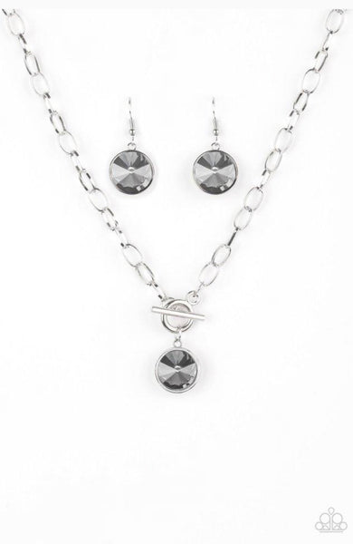 She Sparkles On- Silver Necklace