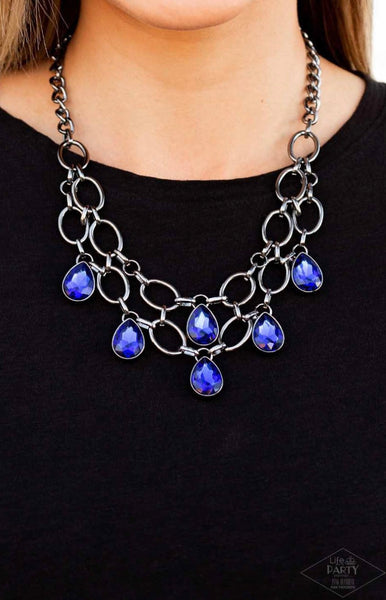 Show-Stopping Shimmer-Blue Necklace