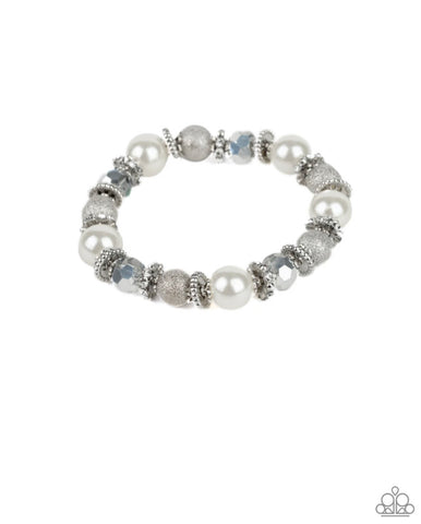 Sparkling Conversation- White Bracelet