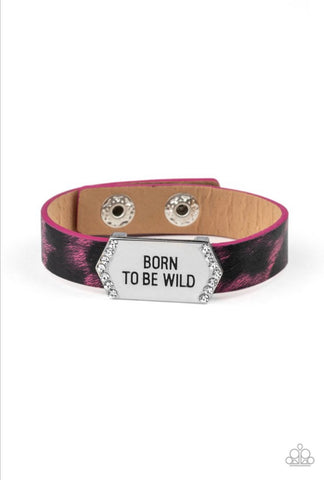 Born To Be Wild- Pink Urban Bracelet