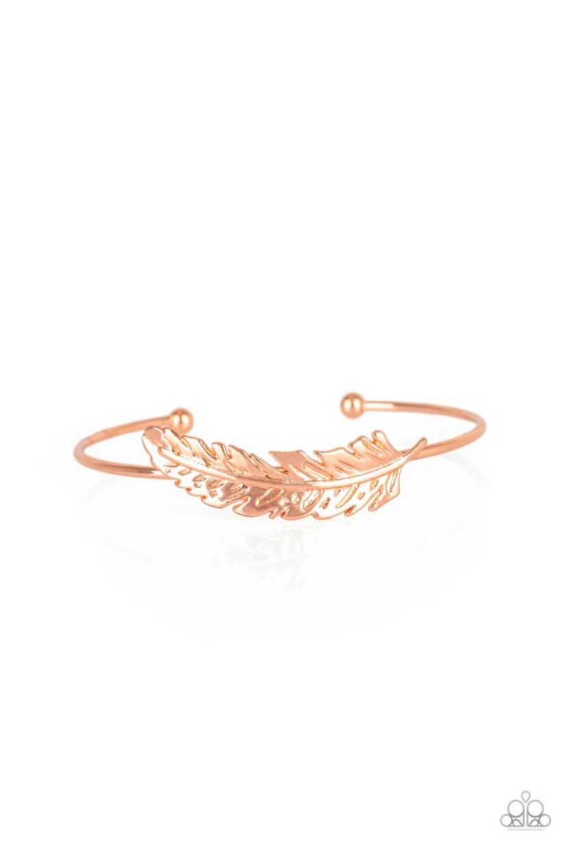 How Do You Like This Feather?- Copper Bracelet