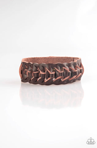 Rustle Up- Brown Urban Bracelet