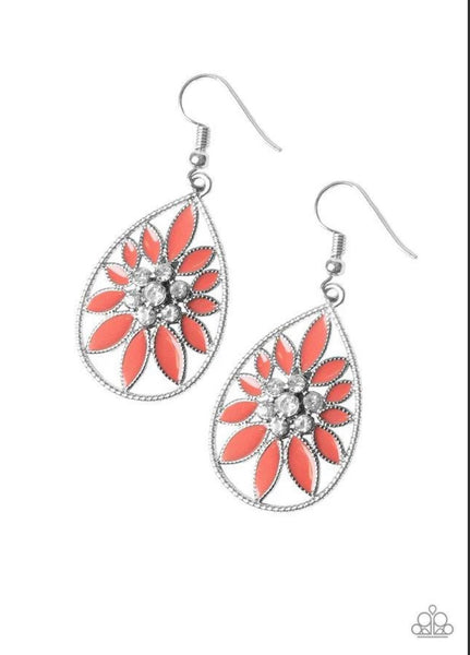 Floral Morals- Orange Earrings