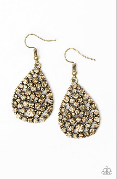 Sparkle Brighter- Brass Earrings