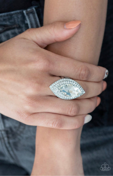 Jaw-Dropping Dazzle- White Ring