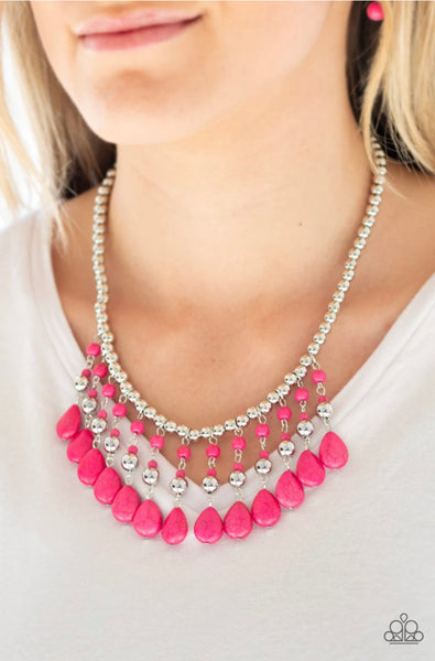 Rural Revival- Pink Necklace