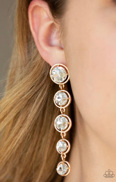 Drippin’ In Starlight- Gold Post Earrings