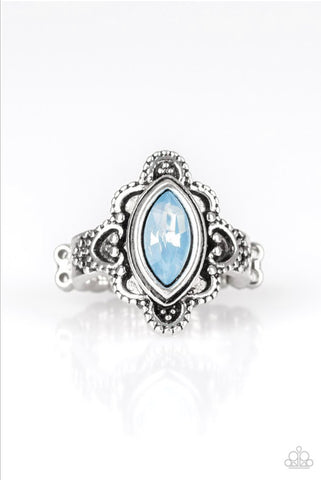 Glass Half-Colorful- Blue Ring