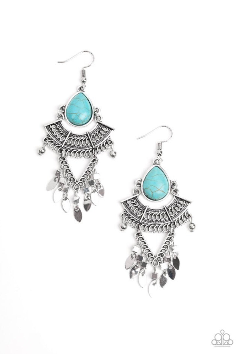 Vintage Vegabond- Blue Earrings